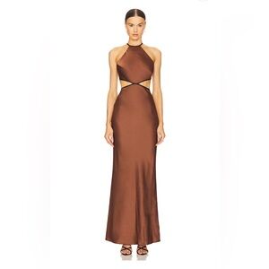 Revolve - Edem Backless Maxi Dress in Chocolate